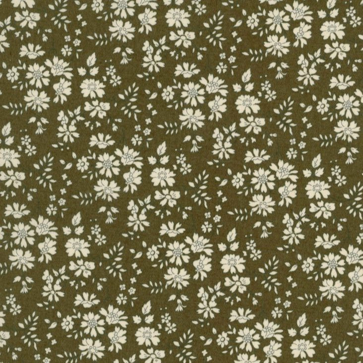 Økologisk - Capel, Mørkegrøn (Liberty Tana Lawn®), 136 cm bredt