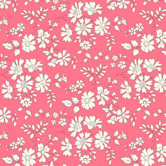 Økologisk - Capel, Varm pink (Liberty Tana Lawn®), 136 cm bredt