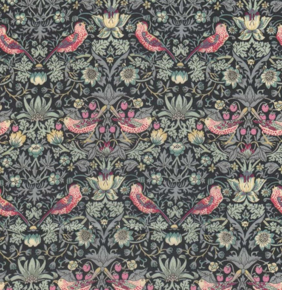 Strawberry Thief, sort/pastel (Liberty Tana Lawn®)